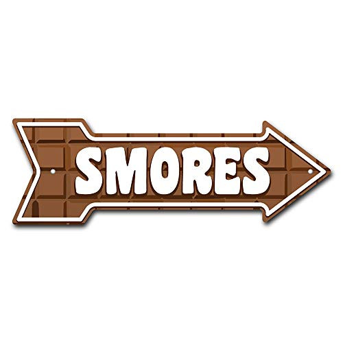 SignMission Smores Arrow Plastic Sign  30  Wide