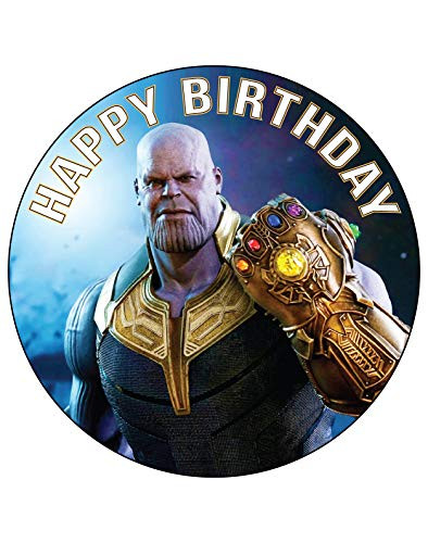 7 5 Inch Edible Cake Toppers  Avengers Infinity War  Thanos Themed Birthday Party Collection of Edible Cake Decorations