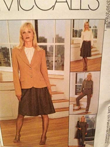 Mccall s Sewing Pattern 3783 Misses   Miss Petite Lined Jacket  Top  Pants   Skirt  DD Size 12 14 16 18