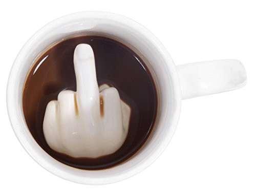 Thumbs Up UK Ceramic White Up Yours Mug
