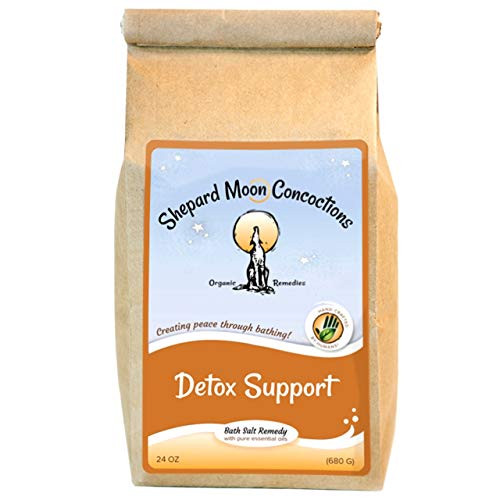 Shepard Moon Organic Bath Salts   Detox Support Bath  Made with organic essential oils  Epsom Salt and Dead Sea Salt  Shepard Moon Concoctions  24 oz bag