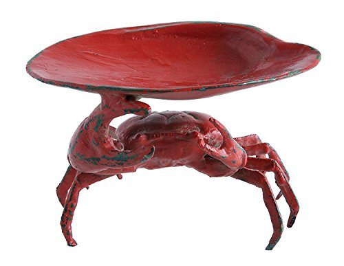 Coastal Crab Decorative Soap Dish with Rustic Finish