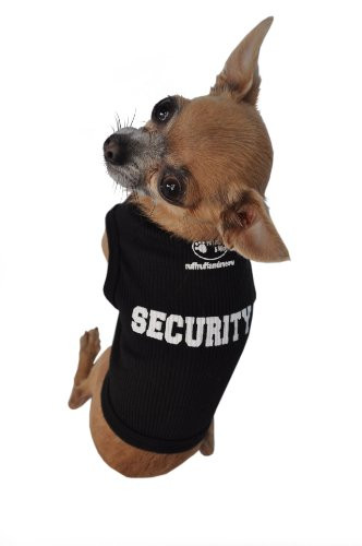 Ruff Ruff and Meow Doggie Tank Top  Security  Black  Small