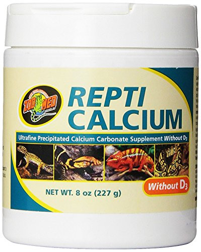 Zoo Med Reptile Calcium without Vitamin D3  8 Ounce   2 Pack