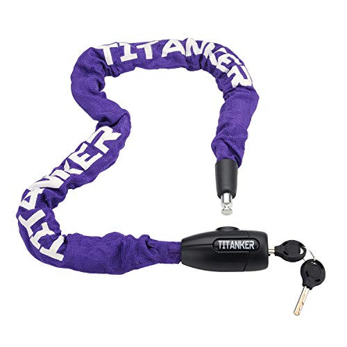 Titanker Bike Chain Lock 3 3 Feet Security Anti Theft Bike Lock Chain with Keys Bicycle Chain Lock Bike Locks for Bike Motorcycle Bicycle Door Gate Fence Grill 8mm Thick Chain Purple Titanker Bike Chain Lock 3 3 Feet Security Anti Theft Bike Lock Chain with Keys Bicycle Chain Lock Bike Locks for Bike Motorcycle Bicycle Door Gate Fence Grill 8mm Thick Chain Purple