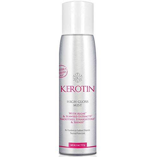 Kerotin Shine Mist Hair Spray   Smooths  Straightens  Shines for Frizz Free Hair   Humidity Resistant   Heat Protectant   4 Fl Oz