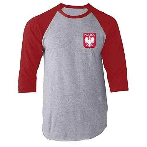 Poland Soccer Retro National Team Sport Football Red L Raglan Baseball Tee Shirt Poland Soccer Retro National Team Sport Football Red L Raglan Baseball Tee Shirt