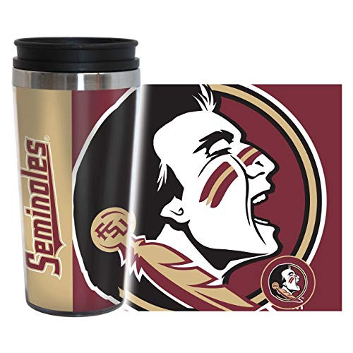 Boelter Brands NCAA Florida State Seminoles Hype Full Wrap Travel Tumbler 14 Ounce Boelter Brands NCAA Florida State Seminoles Hype Full Wrap Travel Tumbler 14 Ounce