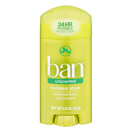 Ban Anti Perspirant Deodorant Invisible Solid Unscented 2 60 oz  5 pack