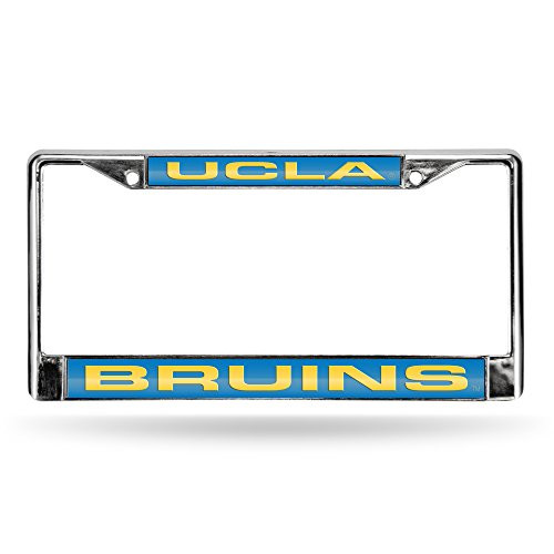NCAA Rico Industries Laser Cut Inlaid Standard Chrome License Plate Frame  UCLA Bruins