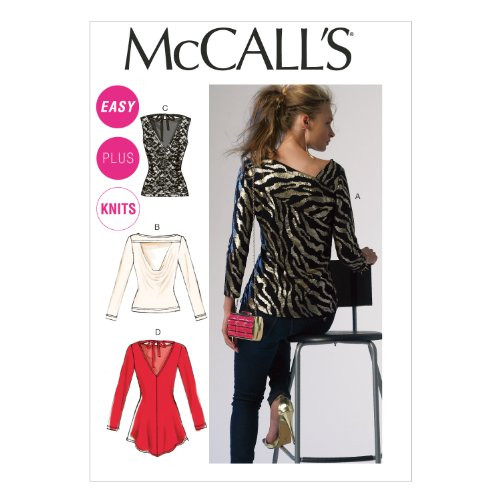 McCall Pattern Company M6839 Misses  Women s Tops and Tunic Sewing Template  Size B5