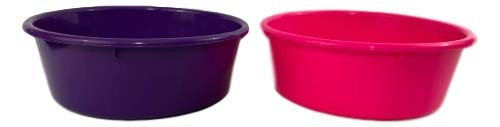 Purple   Hot Pink Little Giant 5 Quart Dura Flex Plastic Utility Pan Bundle