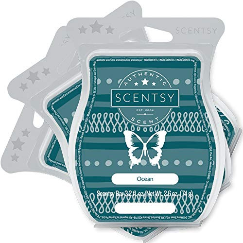 Scentsy, Ocean, Wickless Candle Tart Warmer Wax 3.2 Oz Bar, 3-pack (3)