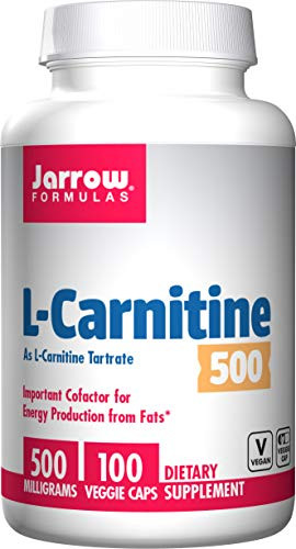 Jarrow Formulas L Carnitine Tartrate  for Brain Energy and Heart Support  500mg  100 Capsules