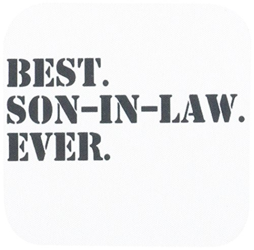 3dRose cst 151541 1 Best Son in Law Ever Fun In Law Gifts Family and Relative Gifts Soft Coasters  Set of 4