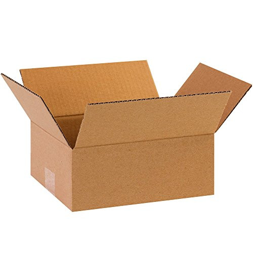 Partners Brand P862 Flat Corrugated Boxes  8 L x 6 W x 2 H  Kraft  Pack of 25