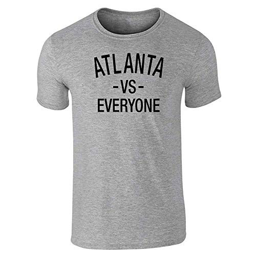 Pop Threads Atlanta vs Everyone Sports Fan Gray L Graphic Tee T Shirt for Men
