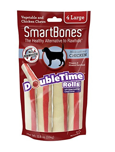 SmartBones DoubleTime Rolls with Long Lasting Chew Center  Chicken  Premium Pack