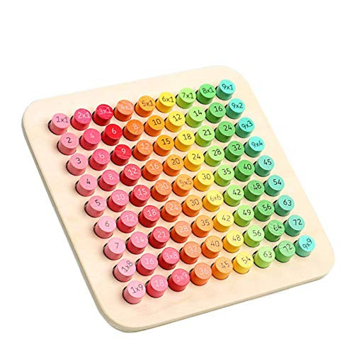 Wooden Math Multiplication Table Board Montessori Preschool Learning Toys Math Keyboard Development and Education Toys Suitable for Children Over 5 Years Old Wooden Math Multiplication Table Board Montessori Preschool Learning Toys Math Keyboard Development and Education Toys Suitable for Children Over 5 Years Old