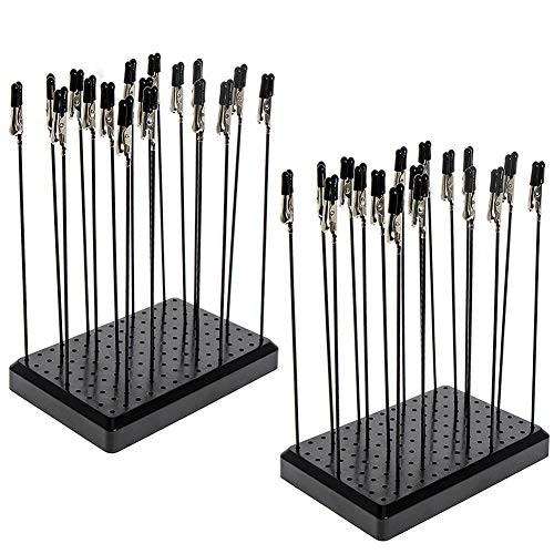 GJJC10B  2PCS Model Painting Stand Base and 40pcs Alligator Clip Sticks for Airbrush Hobby Model Parts New