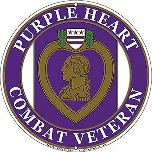 EagleEmblems SG9021 Sign Purple Heart  12     Multicolor