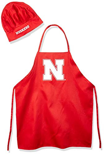 Pro Specialties Group NCAA Nebraska Cornhuskers Mens Chef Hat   Apron  Full Color Team Logo