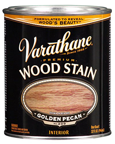 Rust Oleum Varathane 211710H Premium Wood Stain  Quart  Golden Pecan