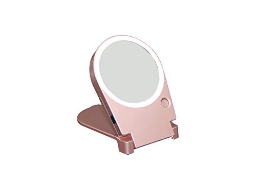 Floxite 10X Lighted Travel   Home Mirror  Rose Gold