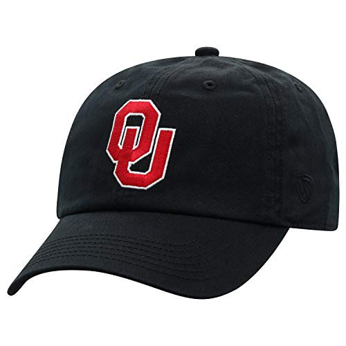 Top of the World Oklahoma Sooners Men s Adjustable Relaxed Fit Black Icon hat  Adjustable