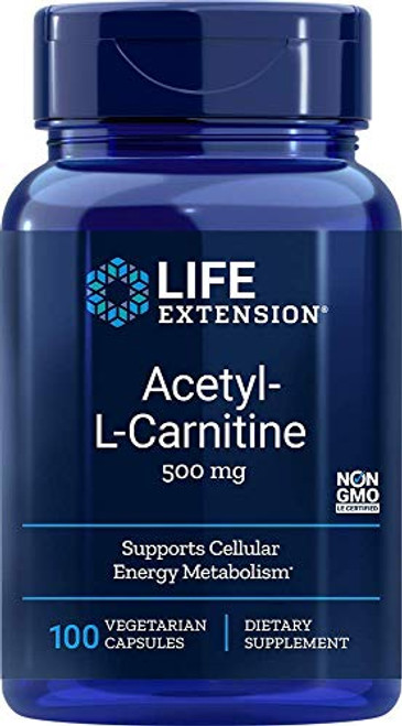 Acetyl L Carnitine 500mg Life Extension 100 VCaps Acetyl L Carnitine 500mg Life Extension 100 VCaps