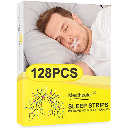 128PCS Sleep Strips 4 Month Supply Mouth Strips for Improved Sleeping Advanced Gentle Mouth Tape for Instant Snoring Relief   Better Nose Breathing Mouth Strips for Mouth Breather Less Mouth Breathing