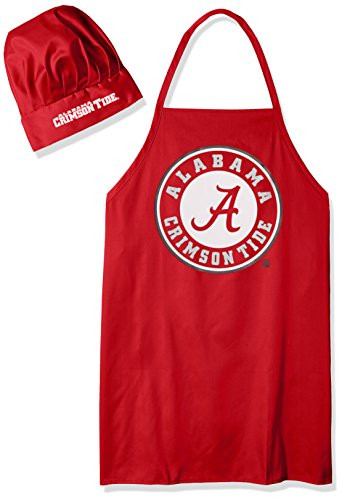 Pro Specialties Group NCAA Alabama Crimson Tide Mens Chef Hat   Apron  Full Color Team Logo