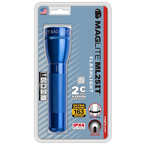 Maglite ML25IT Incandescent 2 Cell C Flashlight  Blue