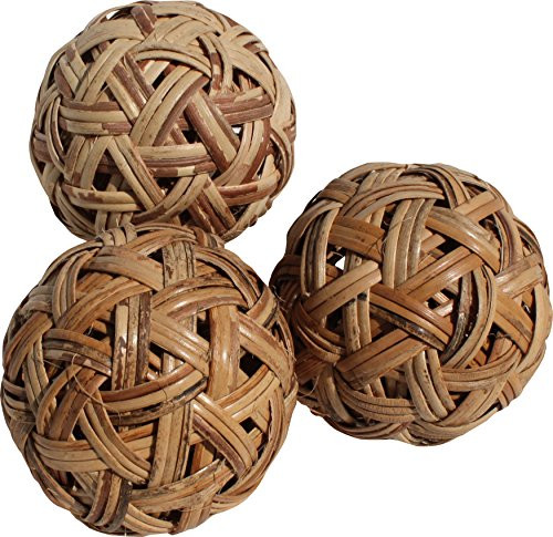 RaanPahMuang Wide Weave Rattan Mini Sepak Takraw Thai Footsack Ball   Set of 5 Balls