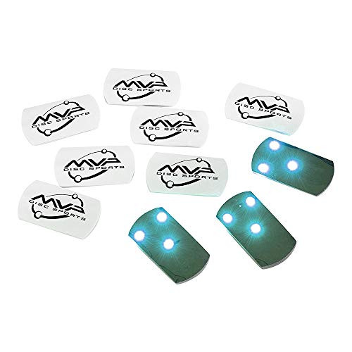 MVP Disc Golf Flat LED Tri lite Disc Golf Lights  Pack of 10    Turquoise
