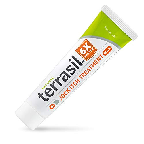 Jock Itch Treatment MAX   6X Faster Than Leading Brands All Natural Antifungal Ointment Treats Tinea Cruris Relieves Itch Irritation by Terrasil® 14 Grams