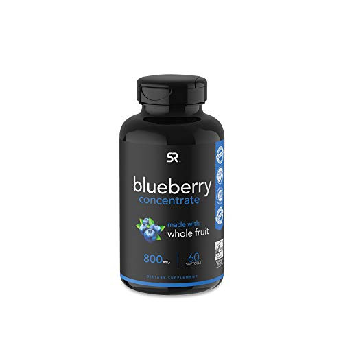 Whole Fruit Blueberry Concentrate Made from Organic Blueberries ~ Non GMO   Gluten Free  60 Liquid Softgels