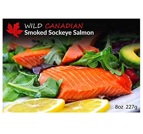 Premium Quality Wild Canadian Pacific Smoked Sockeye Salmon Fillet Gift