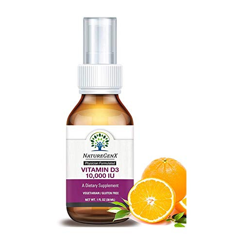 NatureGenX Vitamin D3 10000 iu Liquid Supplement for Best Absorption Support for Bone Strength Immunity Boost and Heart Health 30 ml Orange Flavor Pure Vitamin D Liquid Drops for Adult NatureGenX Vitamin D3 10000 iu Liquid Supplement for Best Absorption Support for Bone Strength Immunity Boost and Heart Health 30 ml Orange Flavor Pure Vitamin D Liquid Drops for Adult