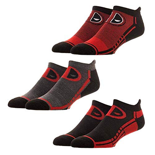 Marvel Deadpool Socks Men s Athletic 3 Pack Ankle Socks