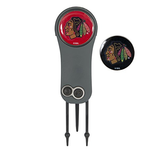 Team Effort NHL Chicago Blackhawks Switchblade Repair Tool & 2 Ball Markers