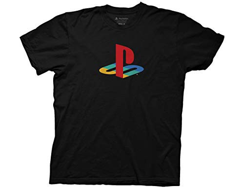 Ripple Junction Playstation Logo Adult T Shirt Small Black
