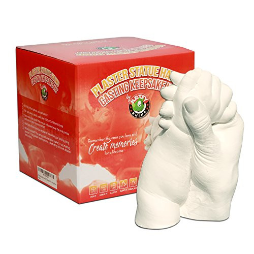 Hand Casting Kit - Keepsake Hands Molding Kit | Perfect DIY Molds for Life's Special Memories & Events | Crafts for Adults | Includes Alginate Powder, Stone Casting Material, Bucket, De-Molding Stick