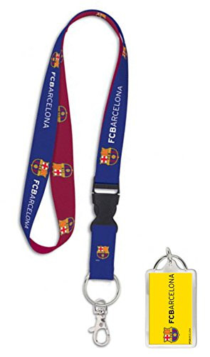 FC Barcelona Premium Lanyard Key Chain and Key Ring Gift Set