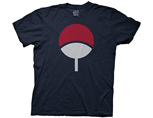 Ripple Junction Naruto   Shippuden Sasuke Uchiha Symbol Adult T Shirt XL Navy