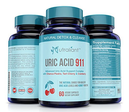 1 Uric Acid Support Supplement   URIC 911 Advanced Cleanse w Tart Cherry  Chanca Piedra  Celery Extract to Flush Out Uric Acid Buildup   Purge Toxins to Reduce Inflammation   Stop Painful Flareups
