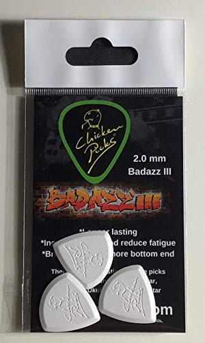3 x ChickenPicks Badazz III 2 0 mm guitar picks