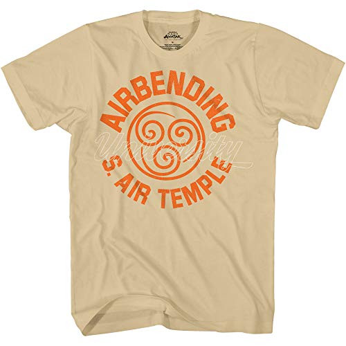 Avatar  The Last Airbender Air Bending University Logo Air Nation T Shirt Cream Medium