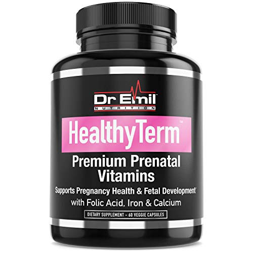 Dr. Emil - Prenatal Vitamins for Fetal & Pregnancy Health with Folic Acid, Iron, Calcium & Antioxidants - Non-GMO, Gluten & Dairy Free (60 Vegetarian Capsules) Dr. Emil - Prenatal Vitamins for Fetal & Pregnancy Health with Folic Acid, Iron, Calcium & Antioxidants - Non-GMO, Gluten & Dairy Free (60 Vegetarian Capsules)