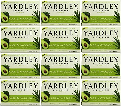 Yardley London Aloe and Avocado Naturally Moisturizing Bath Bar 4 25 oz  Pack of 12